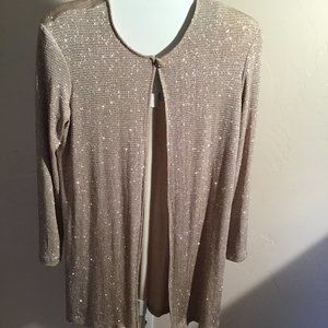 Ronni Nicole Medium Length Gold and Tan Prom Jacket